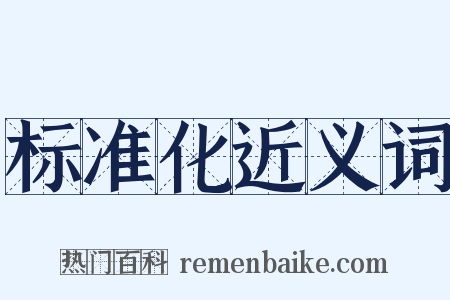 标准化近义词是什么意思的图片